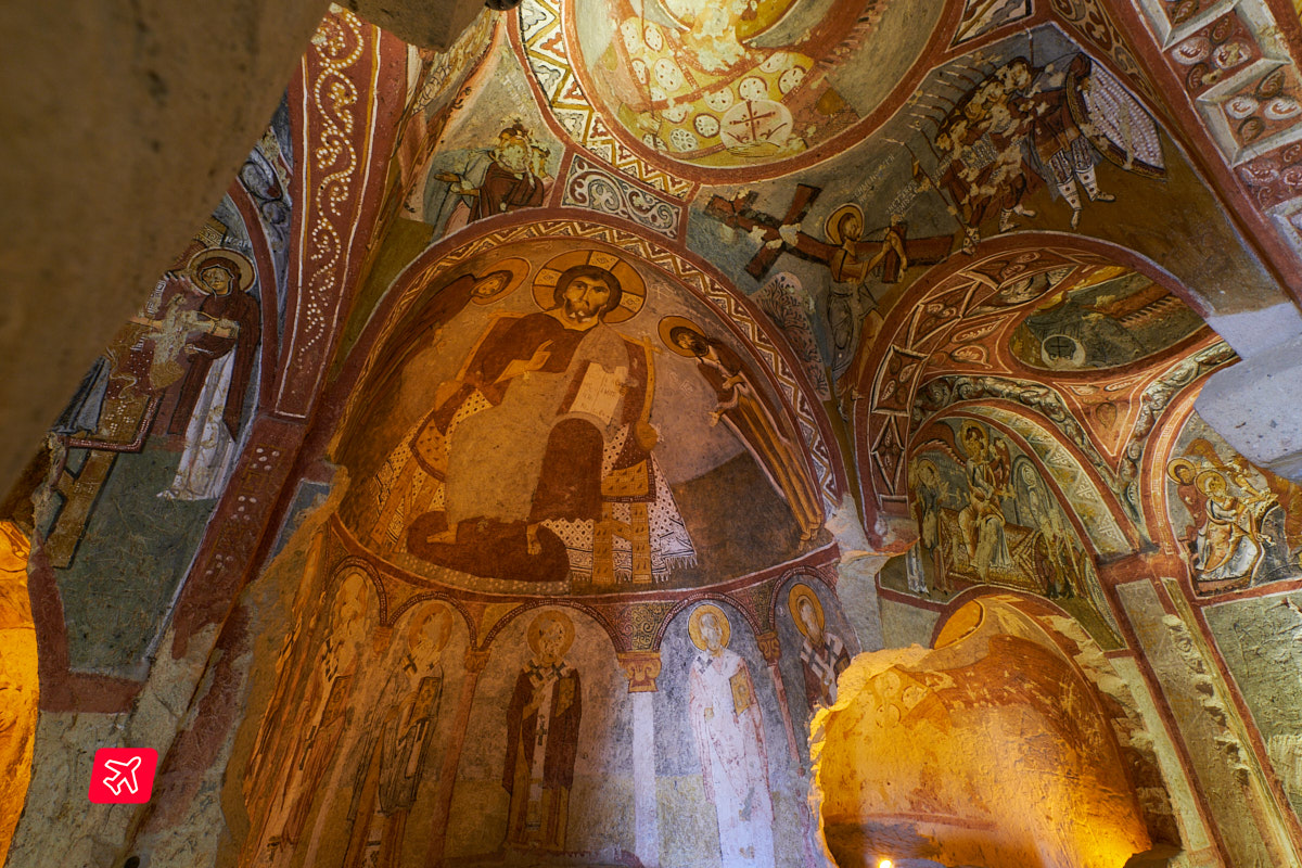Frescoes in Sandal Church, Goreme, Cappadocia, Turkey